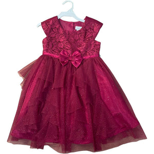 Jona Michelle Red Lace & Tulle Dress (4T Girls)