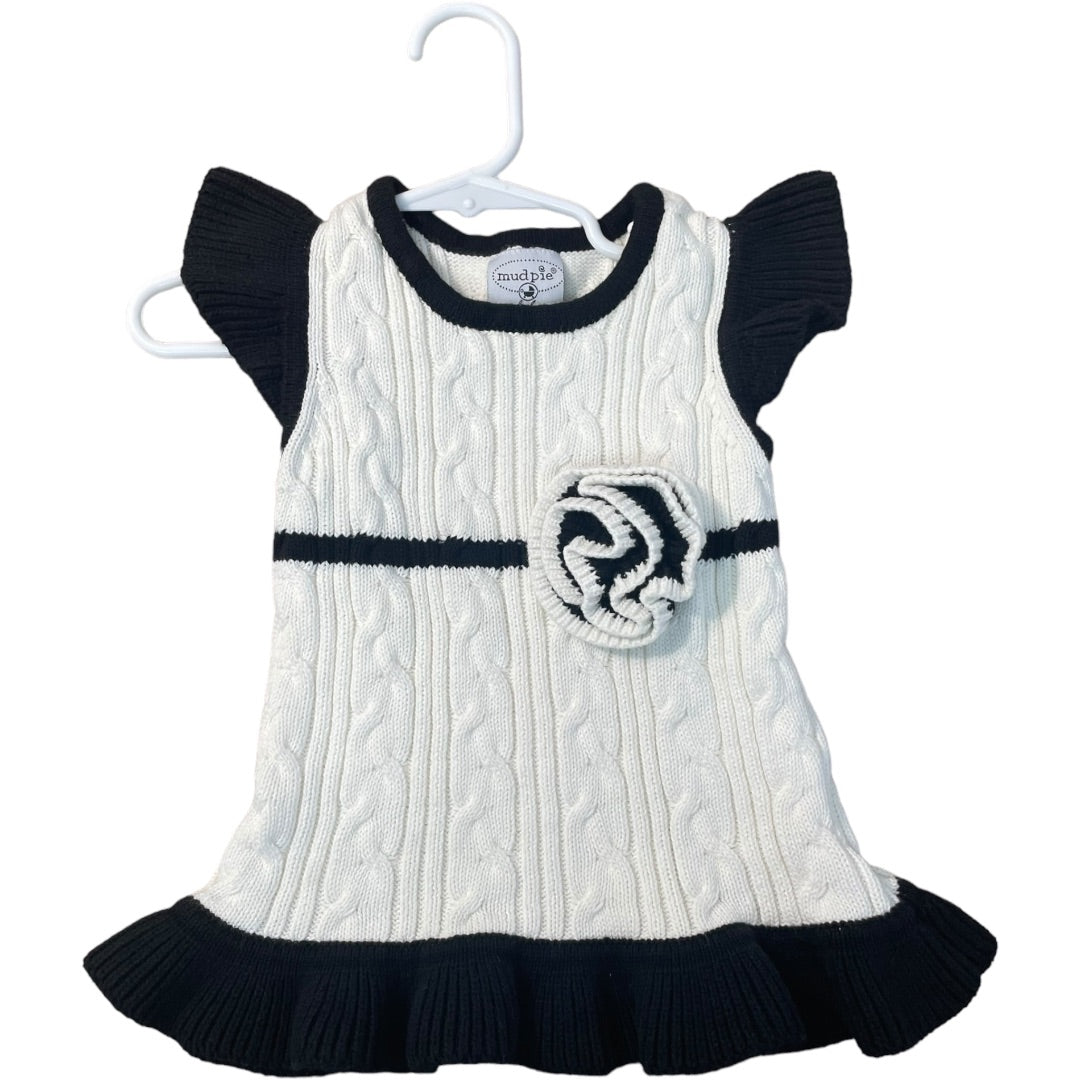 Muds Pie Cream & Black Sweater Dress (12/18M Girls)