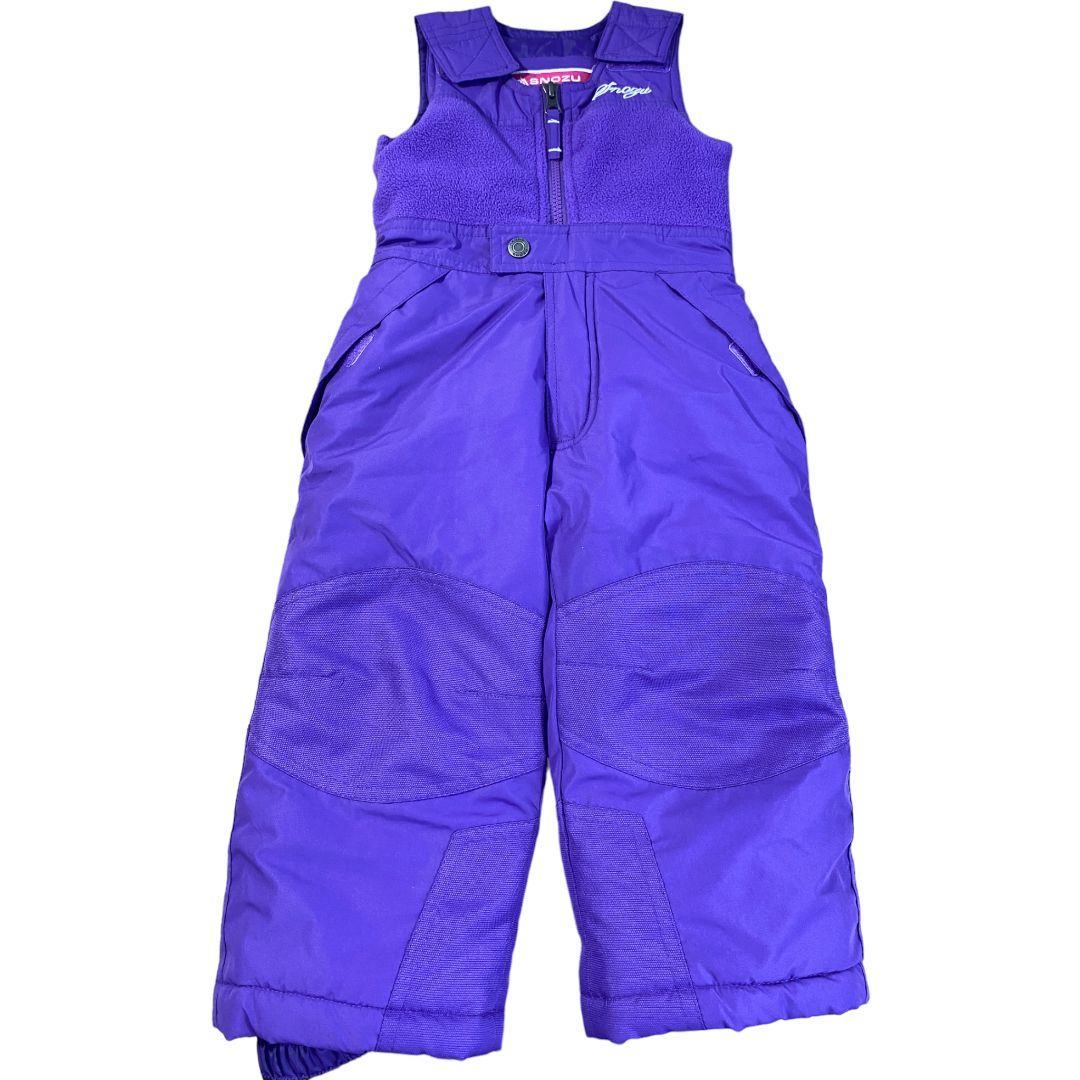 Snozu Purple Snow Bibs (2T Girls)