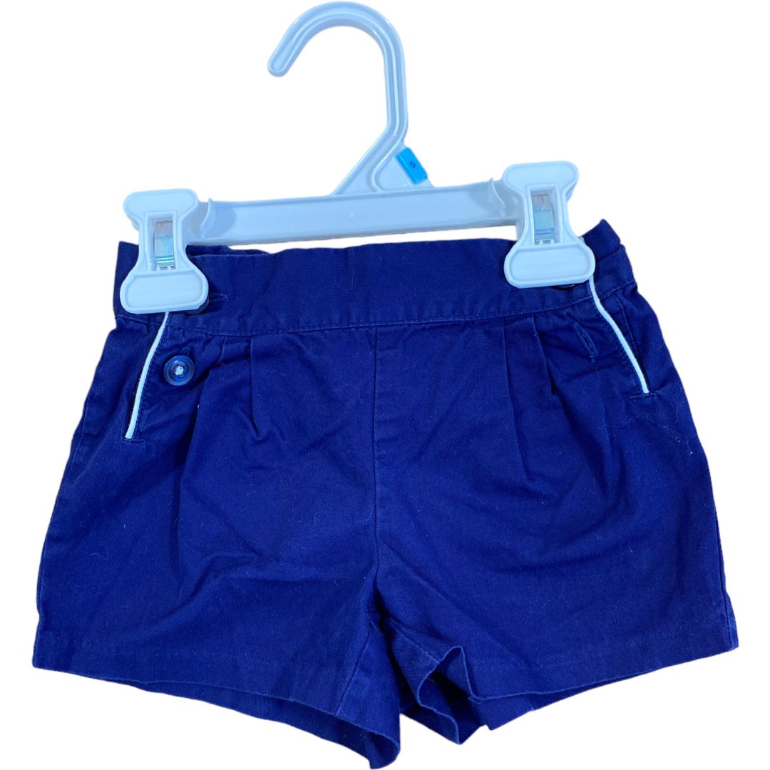 Janie & Jack Navy Stripe Shorts (2T Girls)