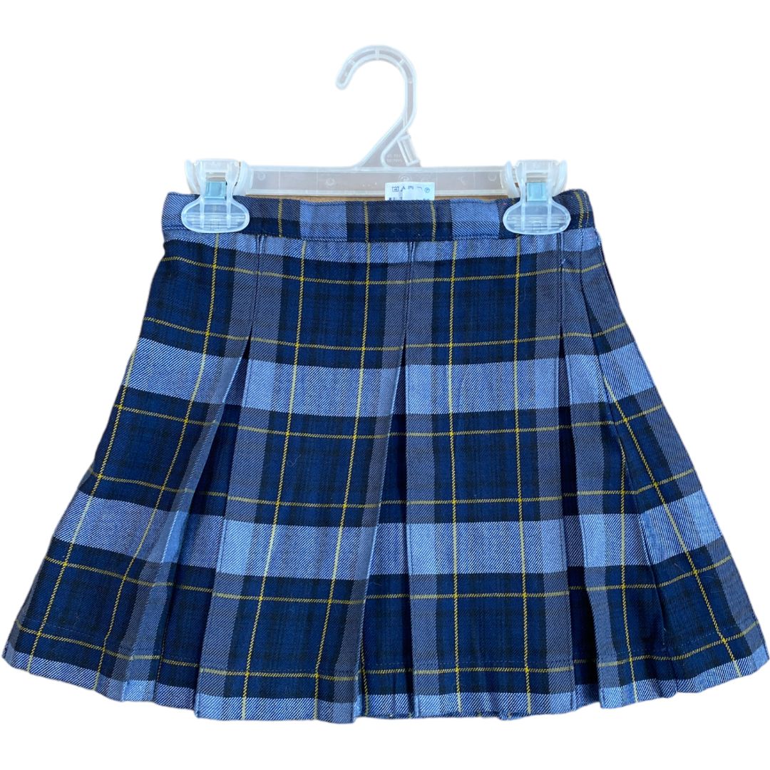 Lands' End Navy Plaid Uniform Skirt (5 Girls)