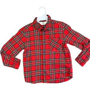 H & M Red Plaid Flannel Shirt (6/7 Boys)