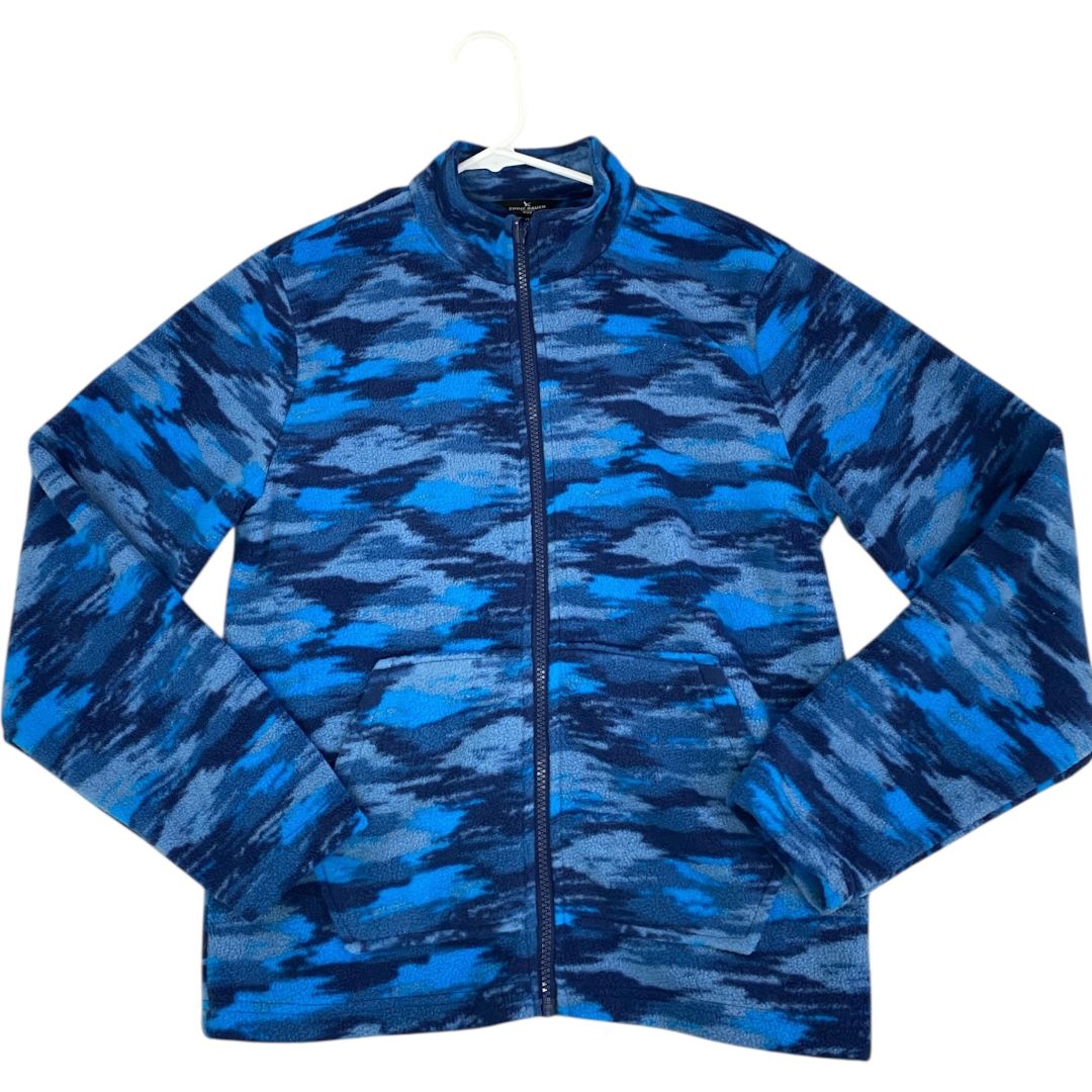 Eddie Bauer Blue Pattern Fleece Jacket (14/16 Boys)