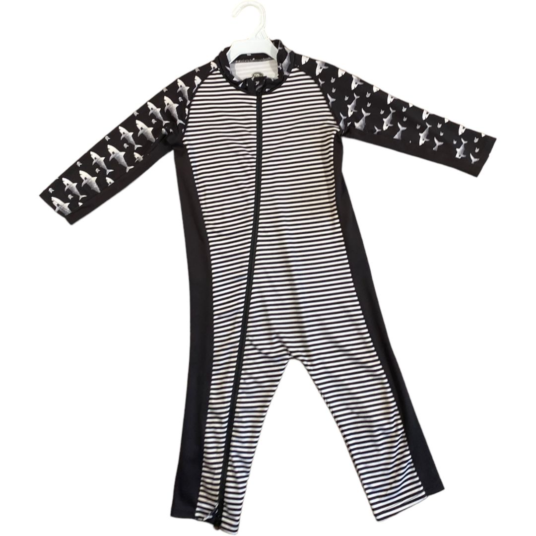 Stonz Black Shark Rash Guard Suit (2T Neutral)