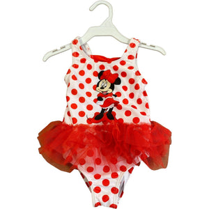 Disney Red Minnie Mouse  Swimsuit (18M Girls)