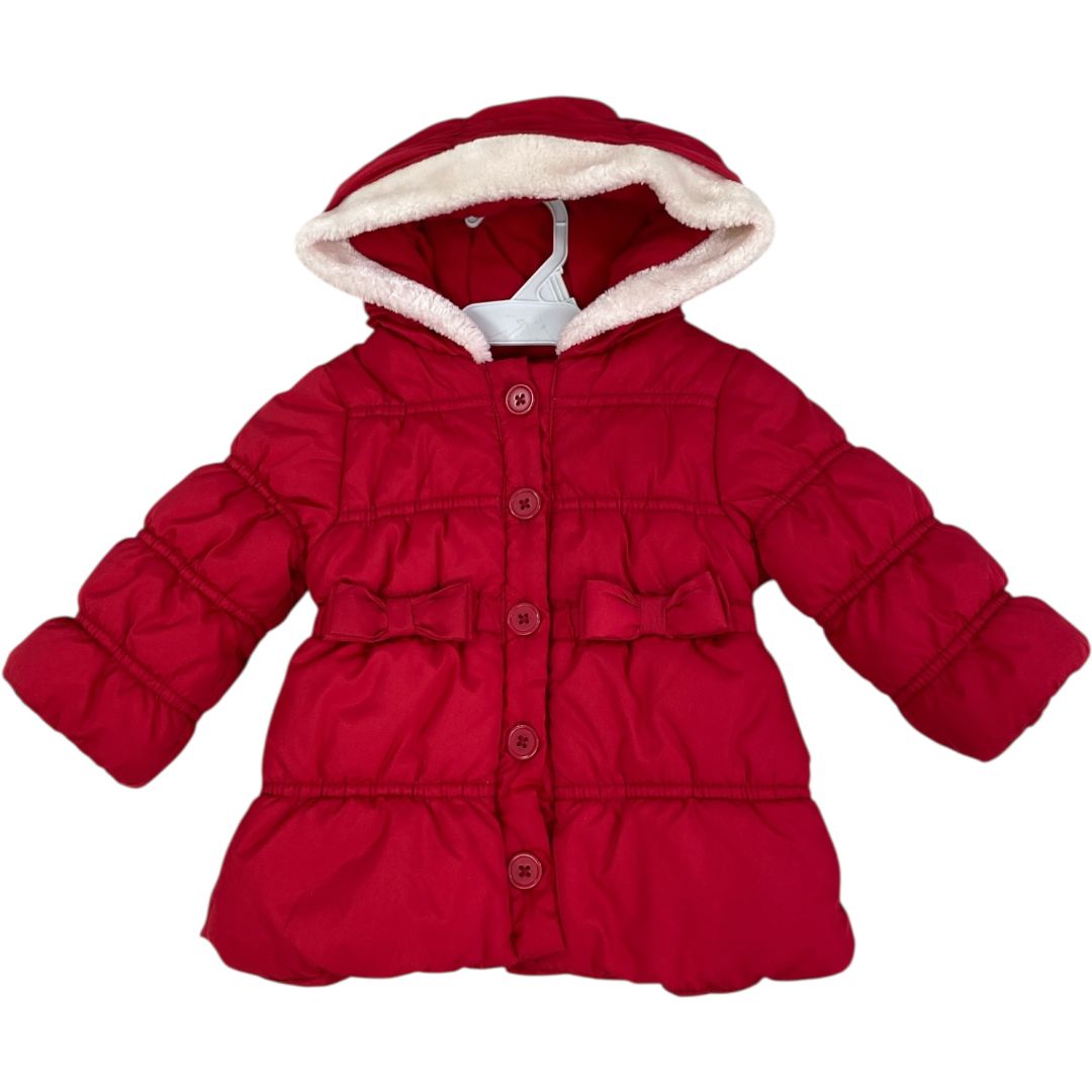 Gymboree Red Hooded Puffer Coat (6/12M Girls)