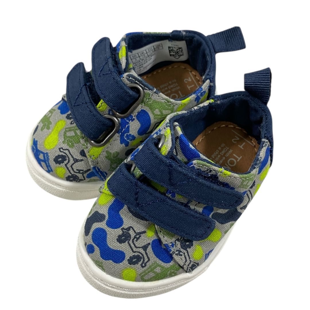 Toms Grey Camo Shoes (Size 2)