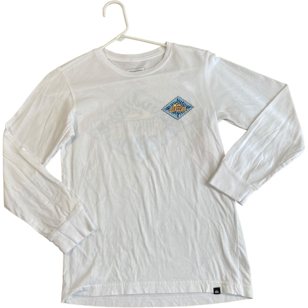 Quicksilver White Long Sleeve Tee (10/12 Boys)