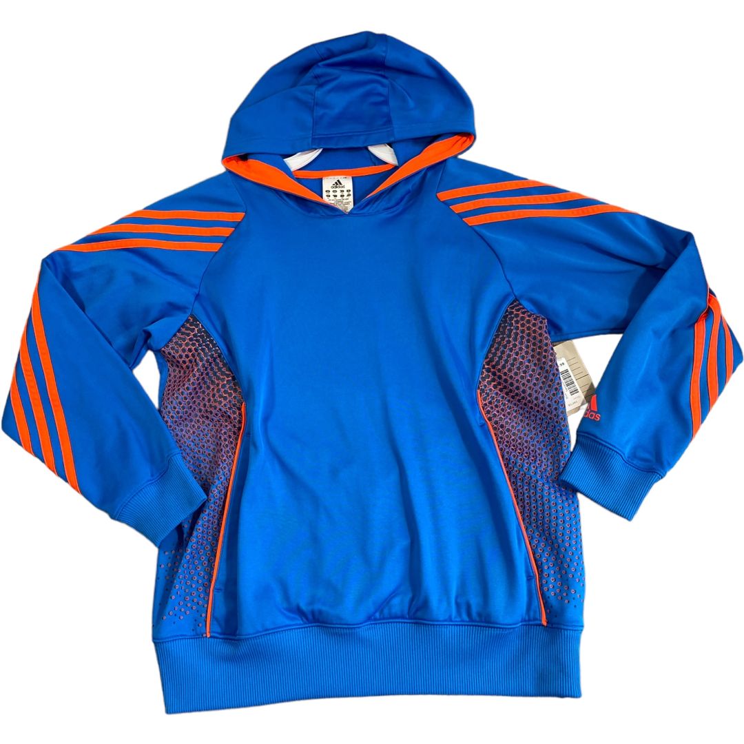 Adidas Blue Hooded Pattern Sweatshirt (12/14 Girls)