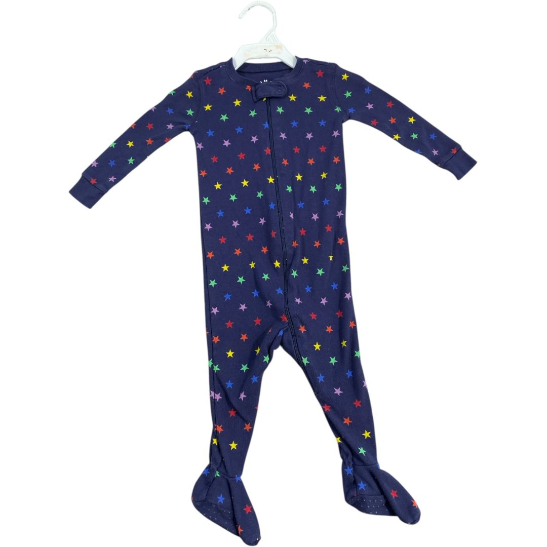 Primary Navy Organic Pattern Sleeper (9/12M Neutral)