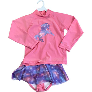 UV Skinz Pink Unicorn Rash Guard Swim Set (7 Girls)