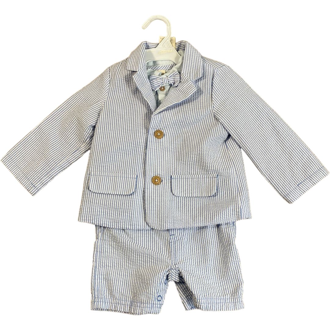 First Impressions Blue Seersucker Suit Set (6/9M Boys)