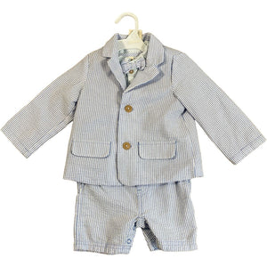 First Impressions Blue Seersucker Suit Set (6/9M Boys)