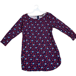 A Pea in the Pod Navy Bird Print Tunic (Maternity Large)