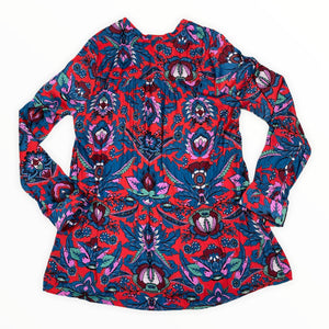 Motherhood Red Floral Blouse (Maternity Small)