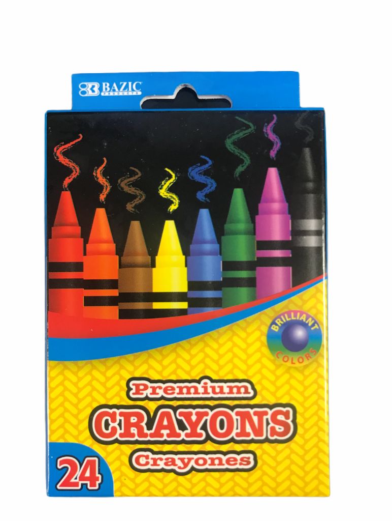Bazic  24 Premium Crayons Box