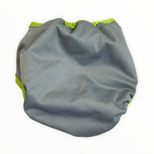 Best Bottom Gray & Green Cloth Diaper Cover (8-35lbs)