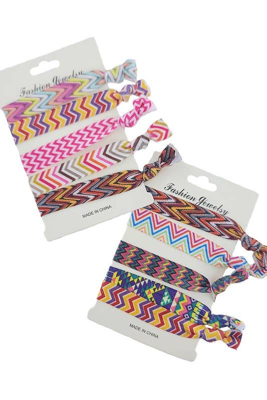 Love and Repeat  5-Piece Hair Tie Bracelet Set