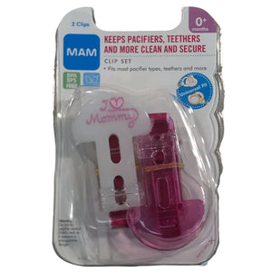 Mam Pink Pacifier Clip NWT