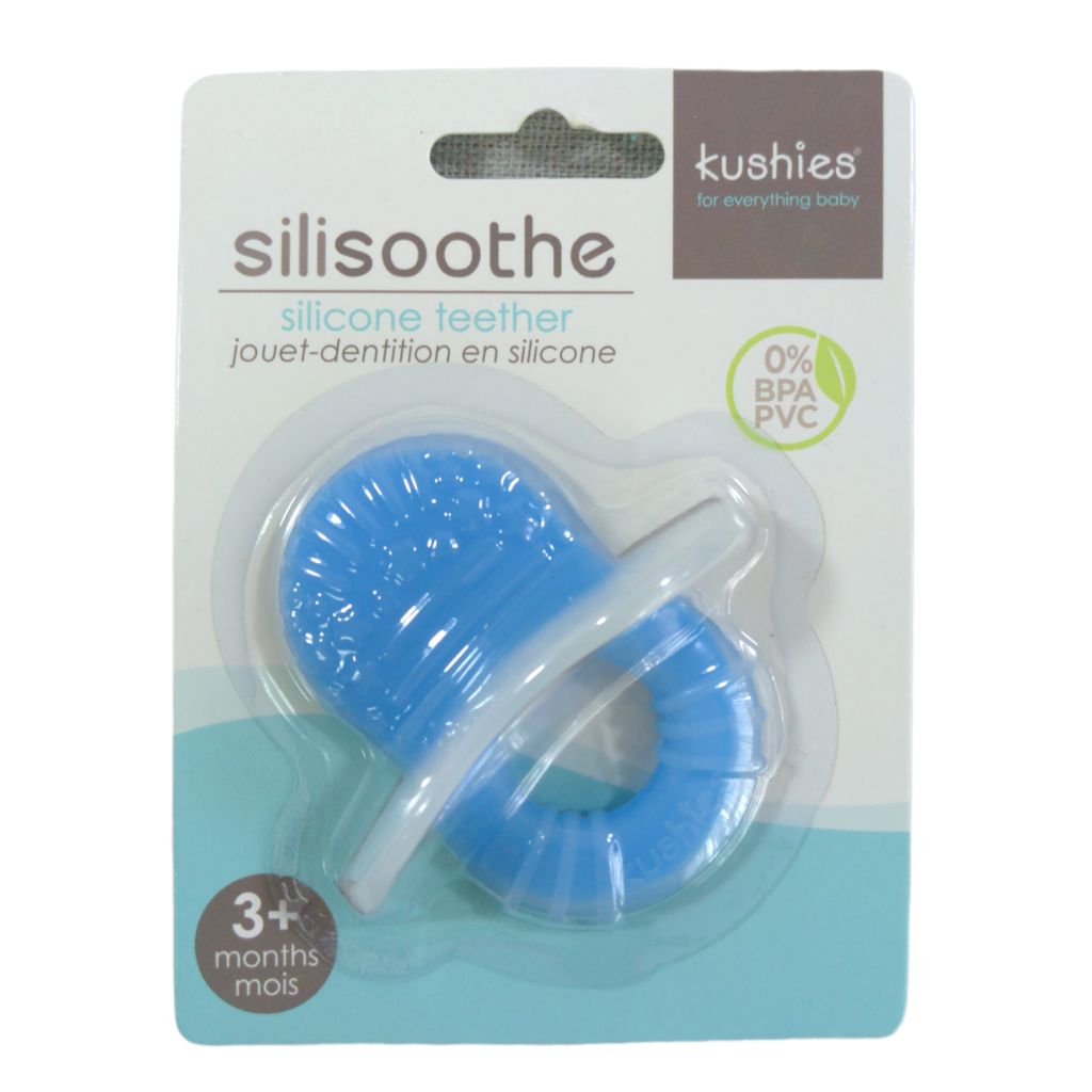 Kushies Blue Silisoothe Silicone Teether 3 M +