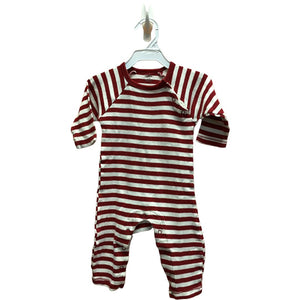 Touched By Nature Red Organic Stripe Romper (9/12M Neutral)
