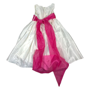 Kids Dream Cream & Pink Dress with Sash (3/4 Girls)