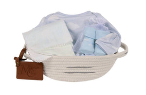 Maison Chic Blue Welcome Baby Gift Basket