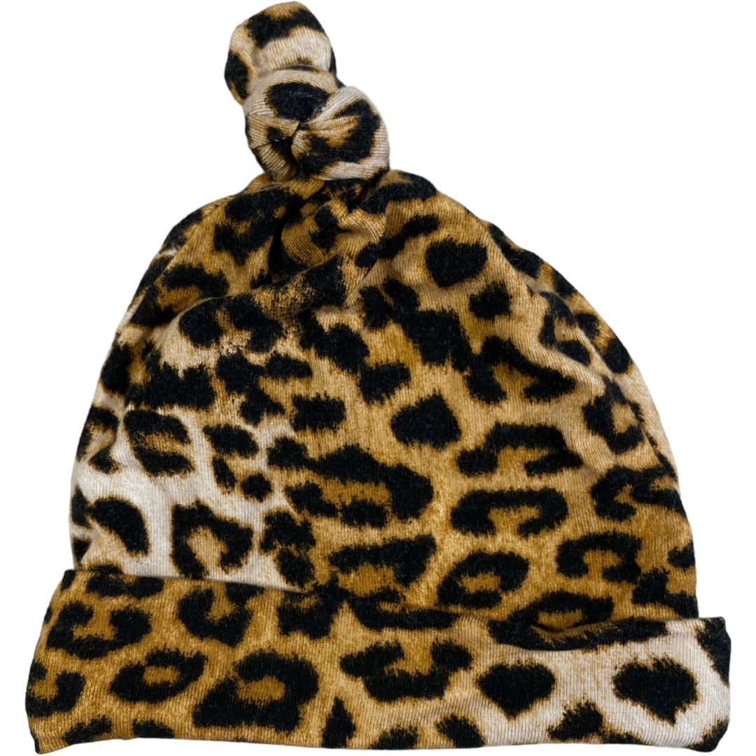 Lou Lou  Cheetah Knot Top Hat (Newborn Neutral)