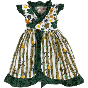 Jelly the Pug Green Floral Dress (3T Girls)
