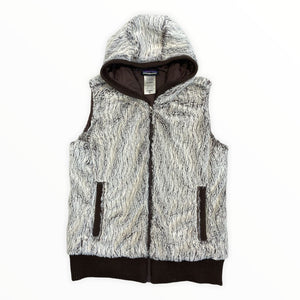 Patagonia Brown Sherpa Hooded Vest (14/16 Girls)