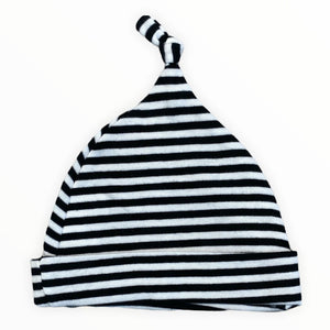 Target Black & White Stripe Knot Hat (0/6M Neutral)