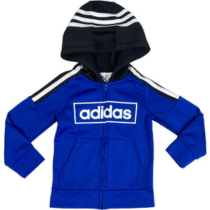 Adidas Blue Hooded Sweatshirt (3T Boys)