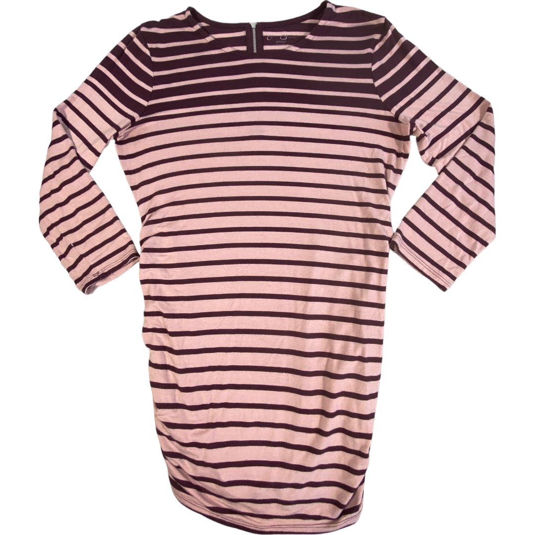 Jessica Simpson Maroon Stripe Tunic (Maternity Small)