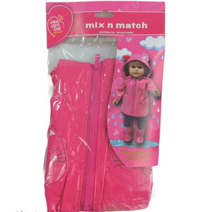 New York Doll Company  18" Doll Raincoat with Rain Boots
