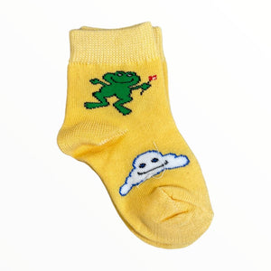 Stretch USA Yellow Frog Socks (Size Small)