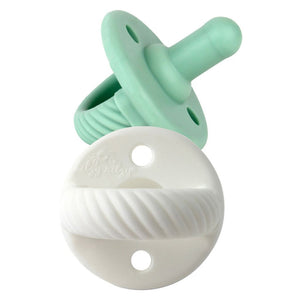 Itzy Ritzy Mint + White Sweetie Soother Pacifier 2 Pack