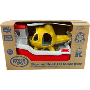 Green Toys  Rescue Boat & Helicopter