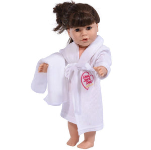 New York Doll Company  18" Doll Bathrobe Pink with Towel