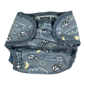 Thirsties Grey Cow Diaper Cover (0/9M Neutral)