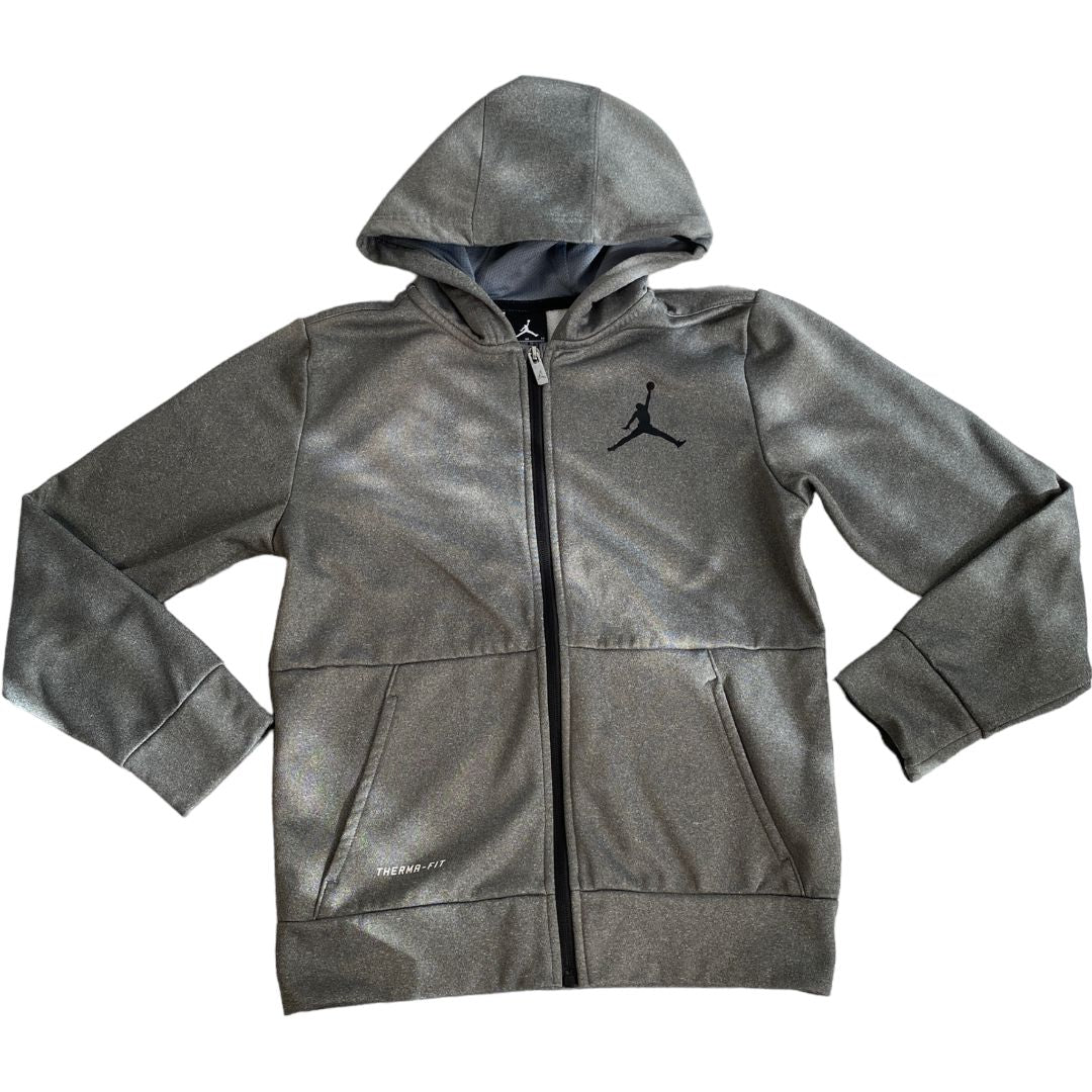 Jordan Grey Hooded Sweatshirt (10/12 Boys)