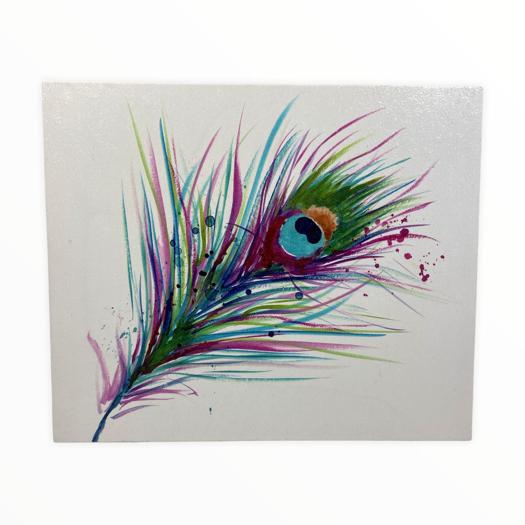 Peacock Feather Wall Art (24"x20")