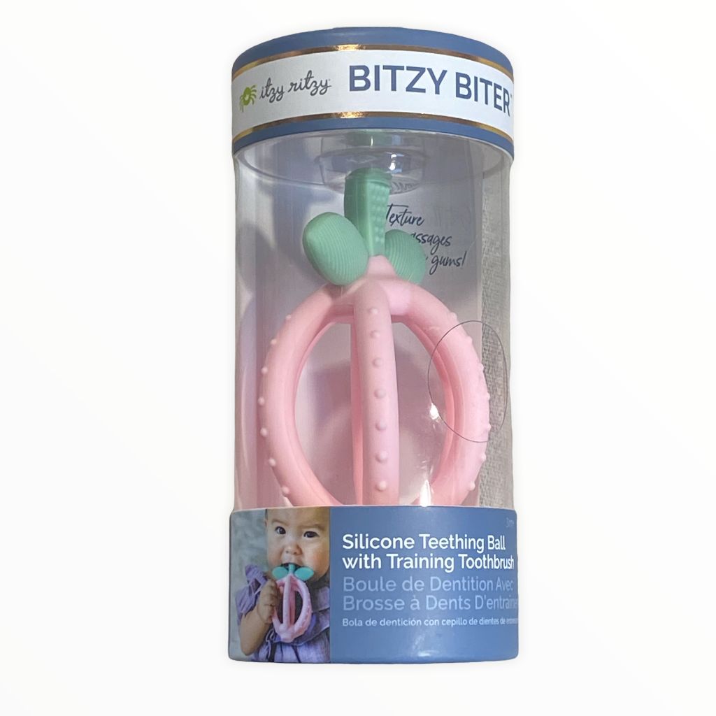 Itzy Ritzy Pink Lemonade Bitzy Biter Teething Ball Baby Teether (Ages 3M+)