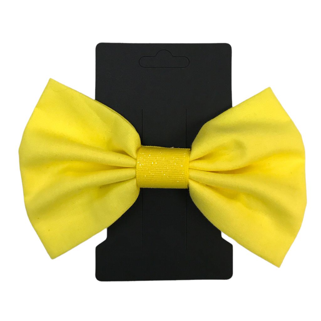 Handmade Yellow Sparkly Bow