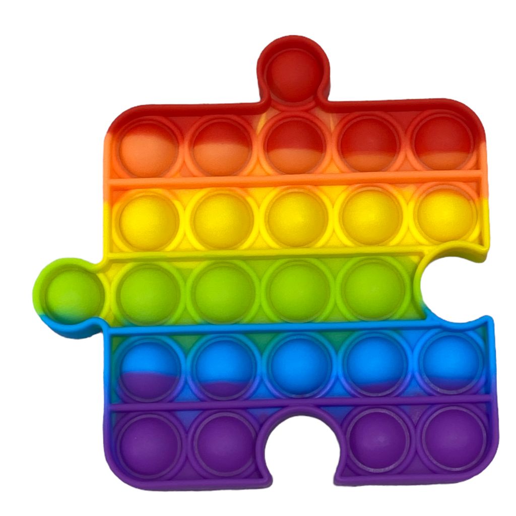 Love & Repeat Rainbow Puzzle Piece Pop It