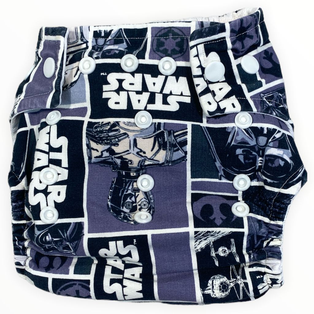 Grey Star Wars Cloth Diaper O/S