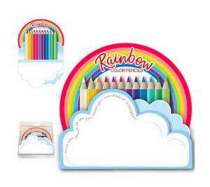 Streamline  Rainbow Cloud Pad & 12 PC Color Pencil Set