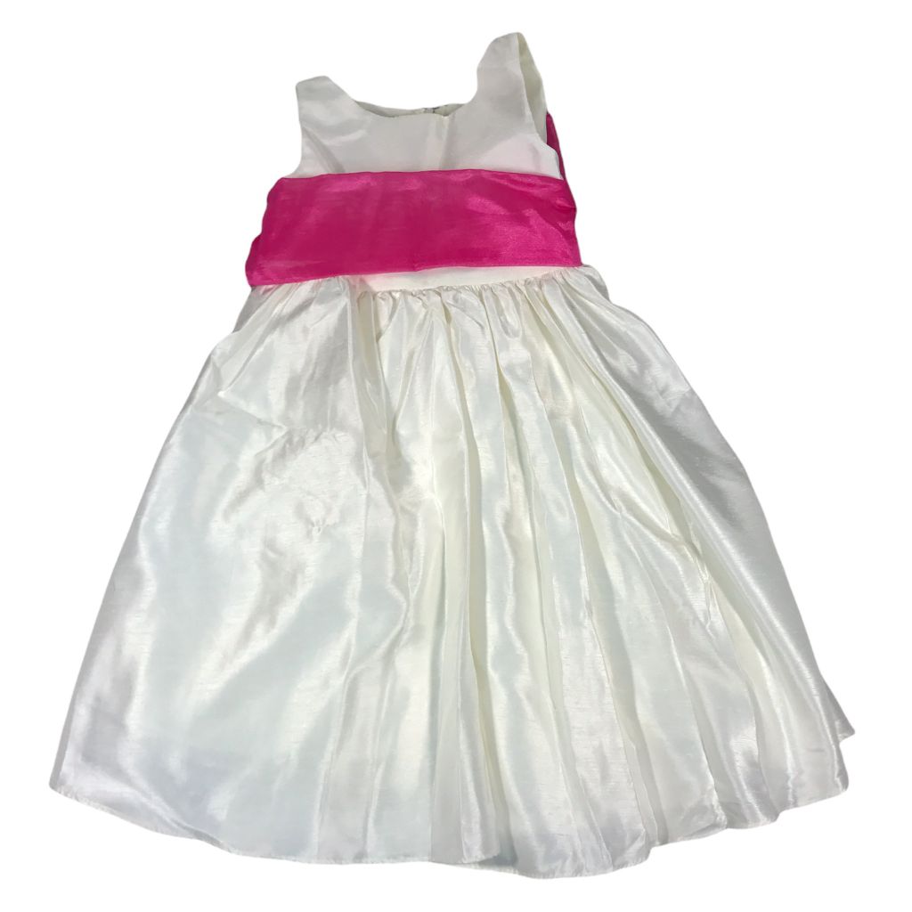Kids Dream Cream & Pink Dress with Sash (3/4 Girls)