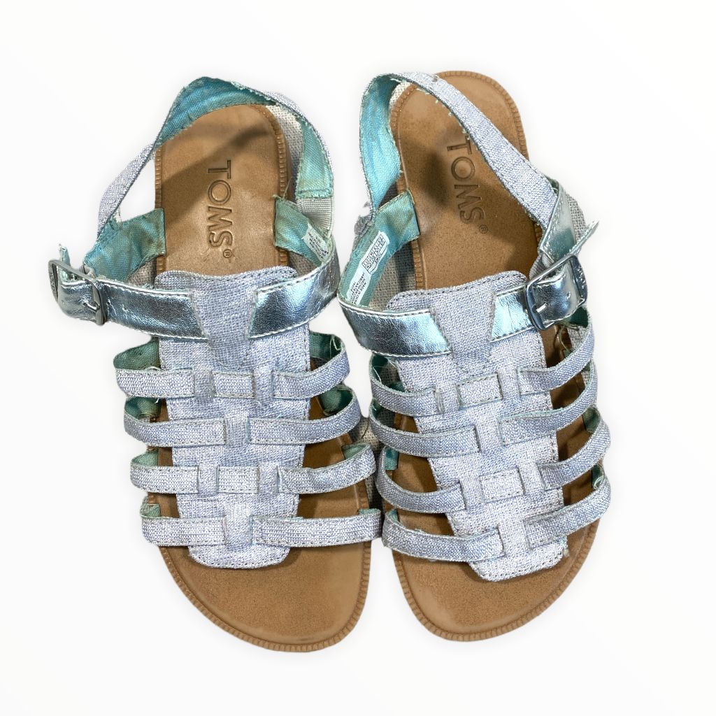 Toms Silver Sandals (size 2.5Y)