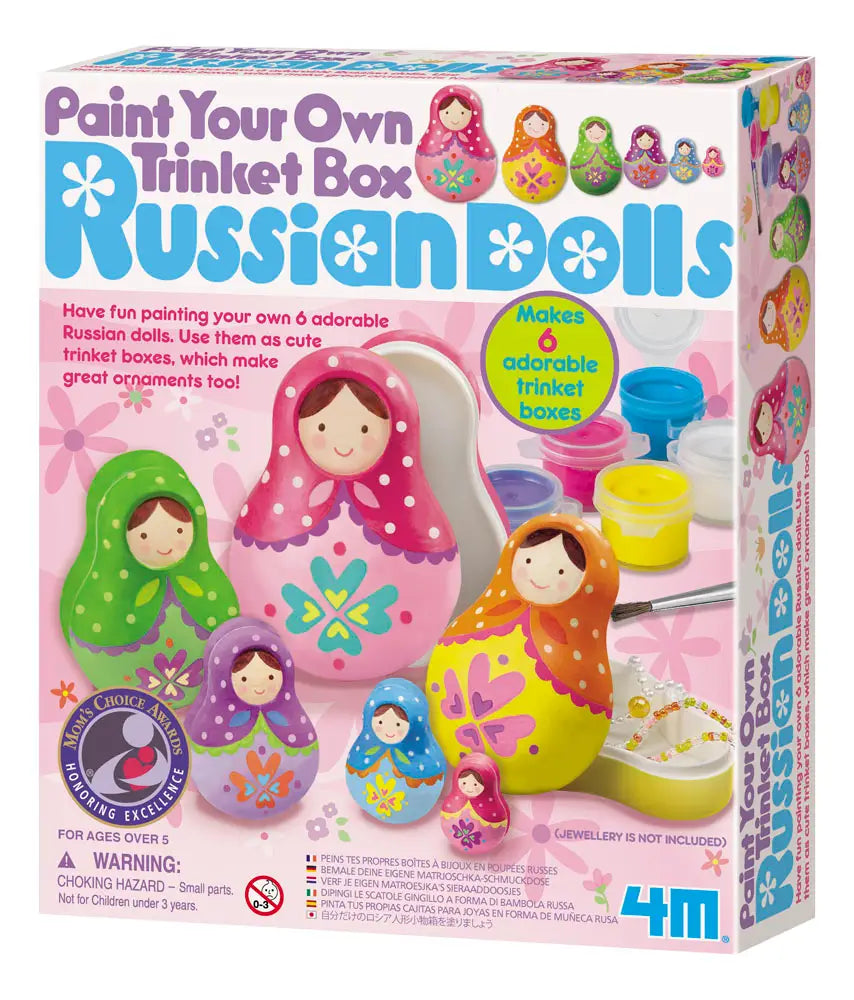 ToySmith  Paint Your Own Trinket Box Russian Doll Kit